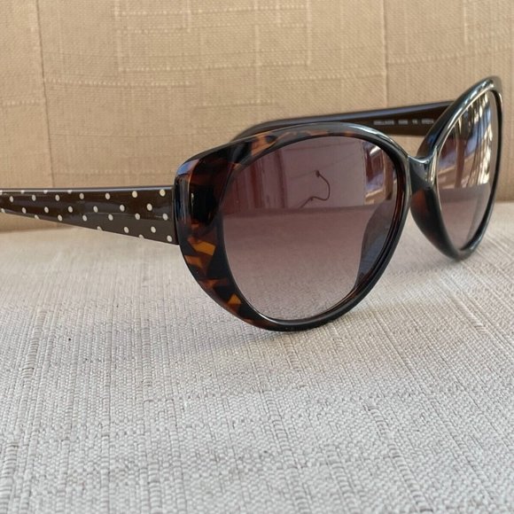 Kate Spade New York Women Sunglasses Brown w/ White Dotted ADELLA 57[]14 135 - Picture 1 of 11